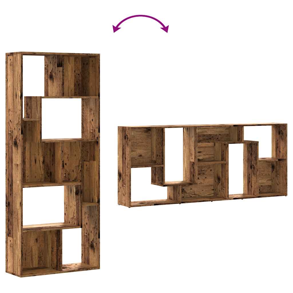 vidaXL Regał, stare drewno, 67x24x161 cm, materiał drewnopochodny