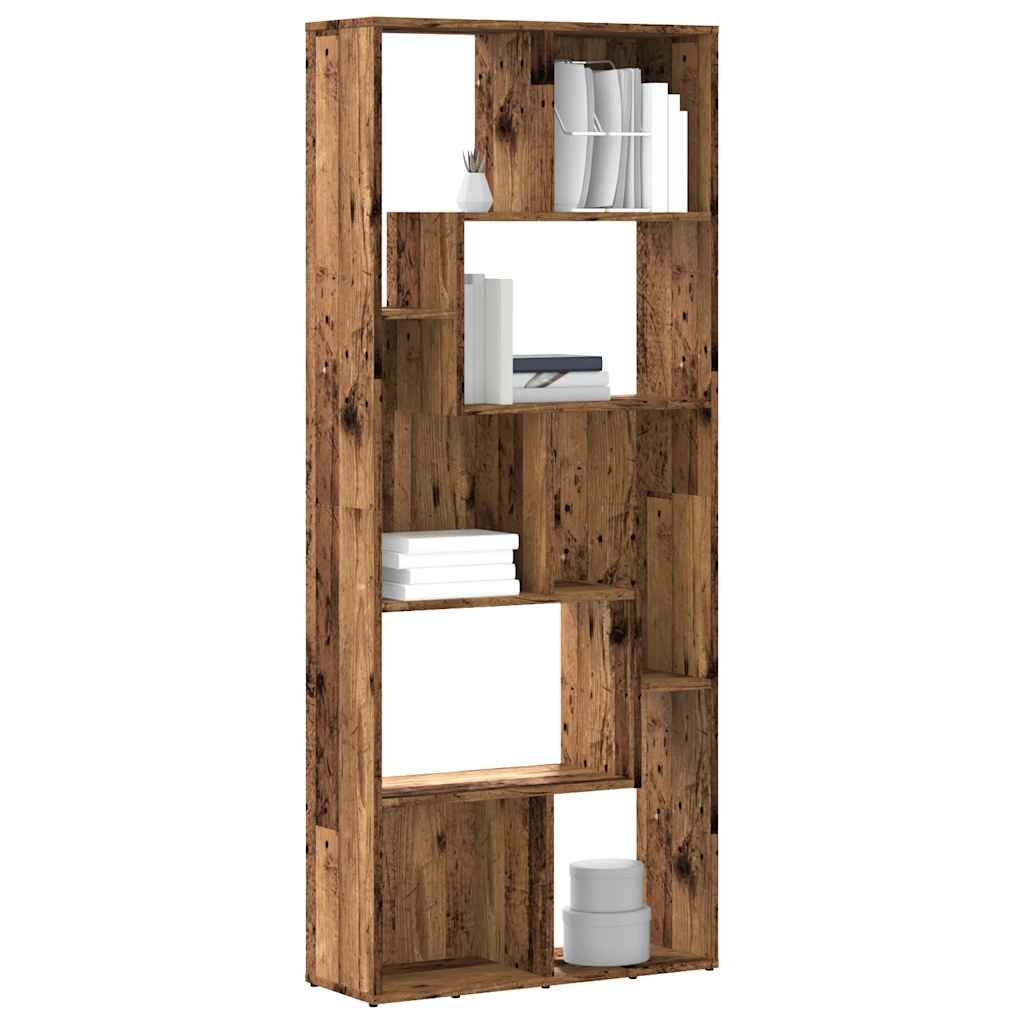 vidaXL Regał, stare drewno, 67x24x161 cm, materiał drewnopochodny