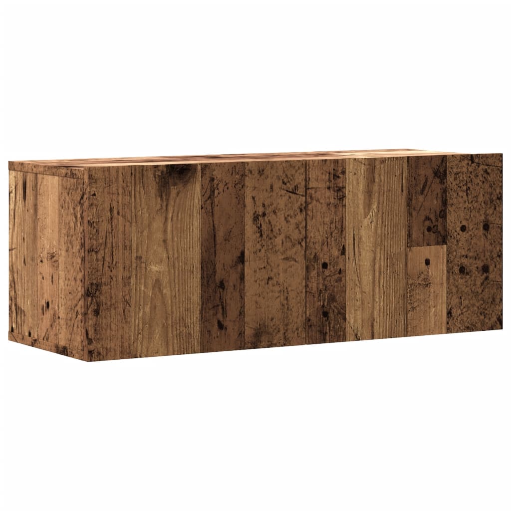 vidaXL Ścienna szafka TV, stare drewno, 80x30x30 cm