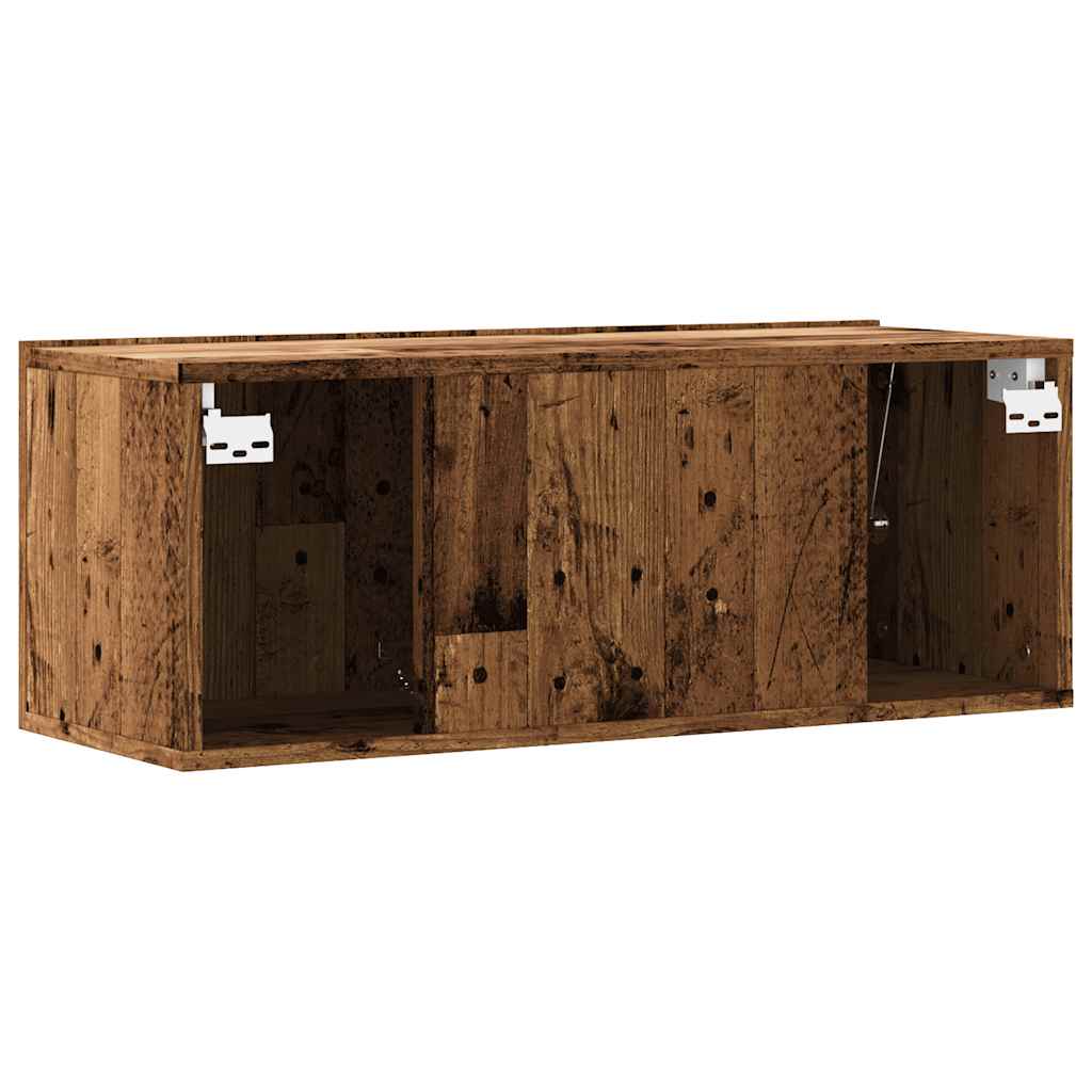 vidaXL Ścienna szafka TV, stare drewno, 80x30x30 cm