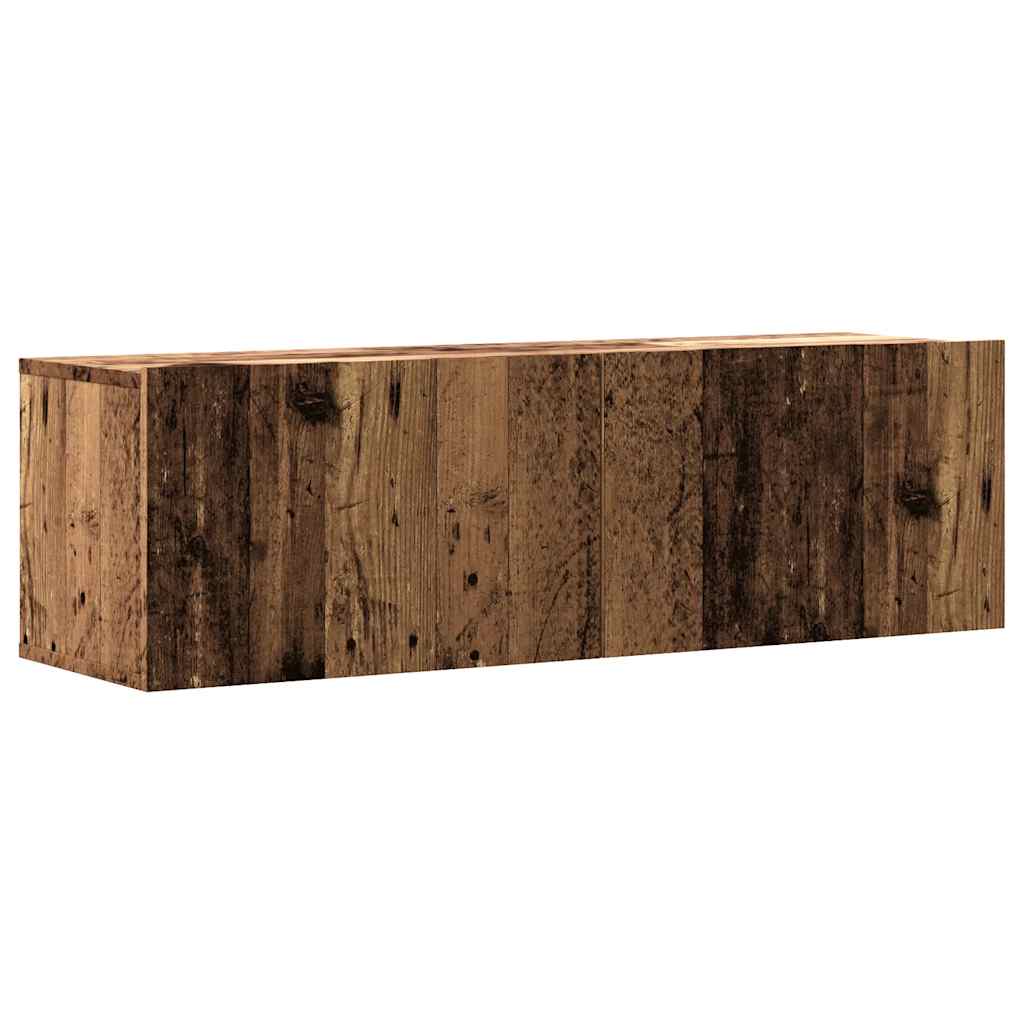 vidaXL Ścienna szafka TV, stare drewno, 100x30x30 cm
