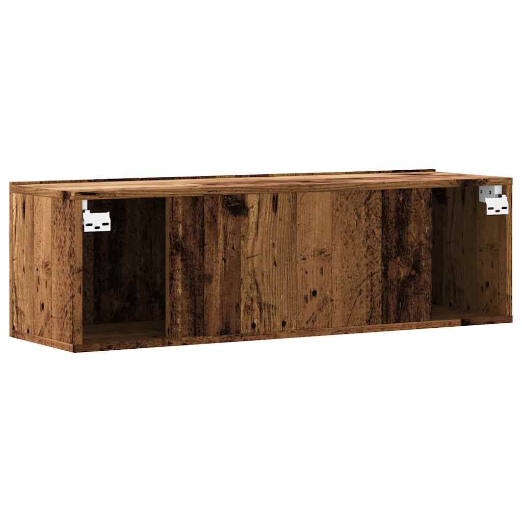 vidaXL Ścienna szafka TV, stare drewno, 100x30x30 cm