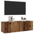 vidaXL Ścienna szafka TV, stare drewno, 100x30x30 cm