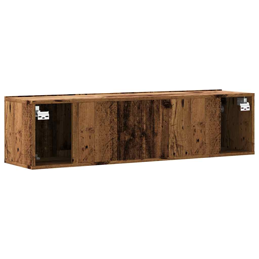vidaXL Ścienna szafka TV, stare drewno, 120x30x30 cm