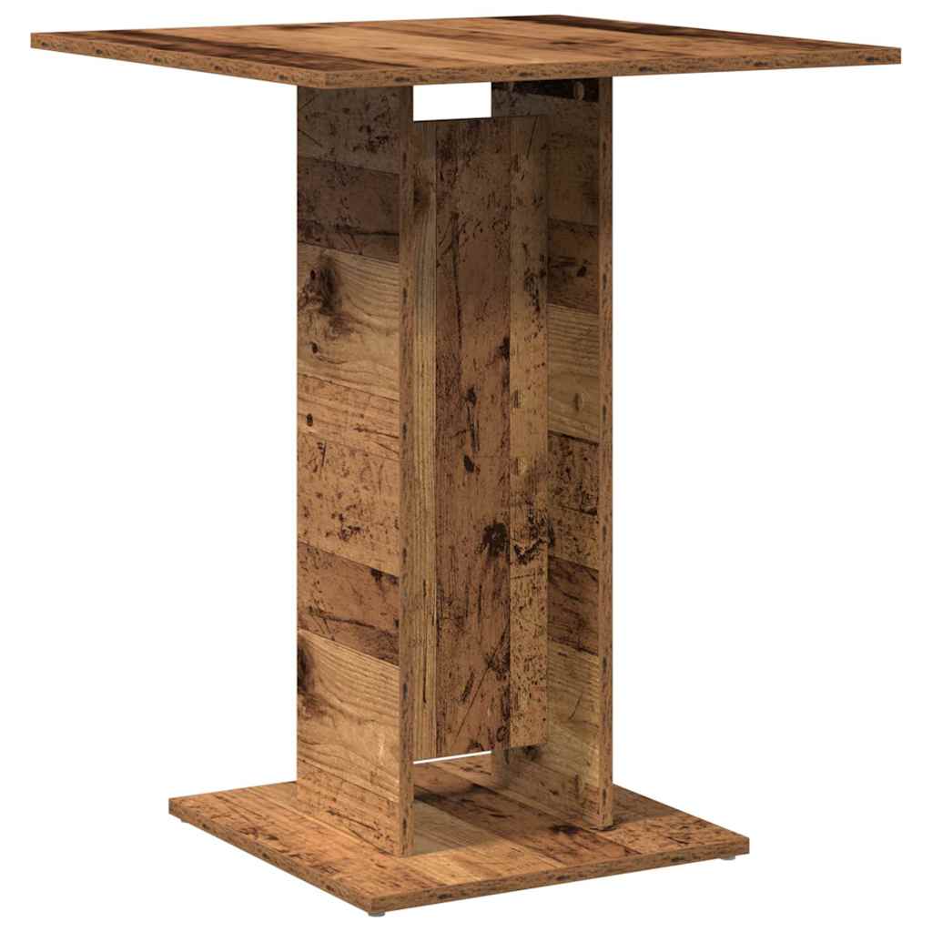 vidaXL Stolik bistro, stare drewno, 60x60x75 cm