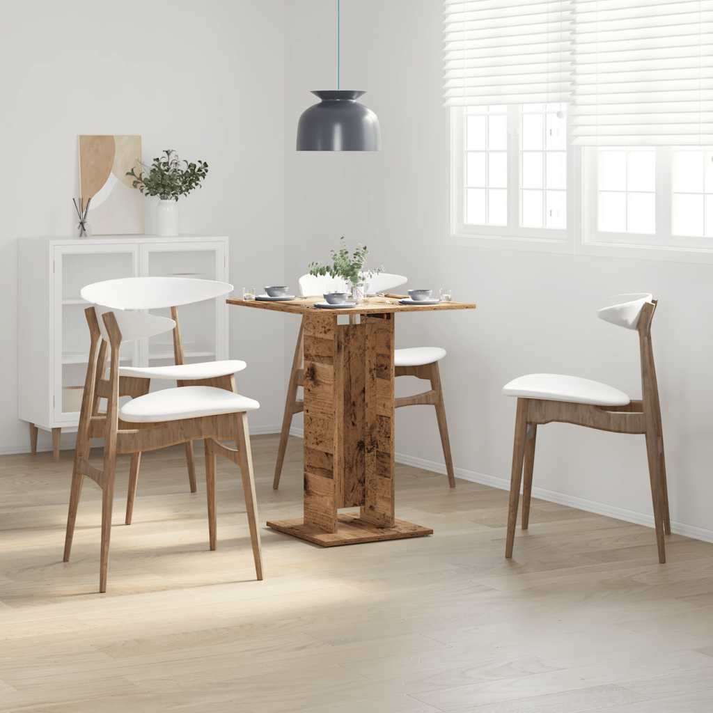 vidaXL Stolik bistro, stare drewno, 60x60x75 cm