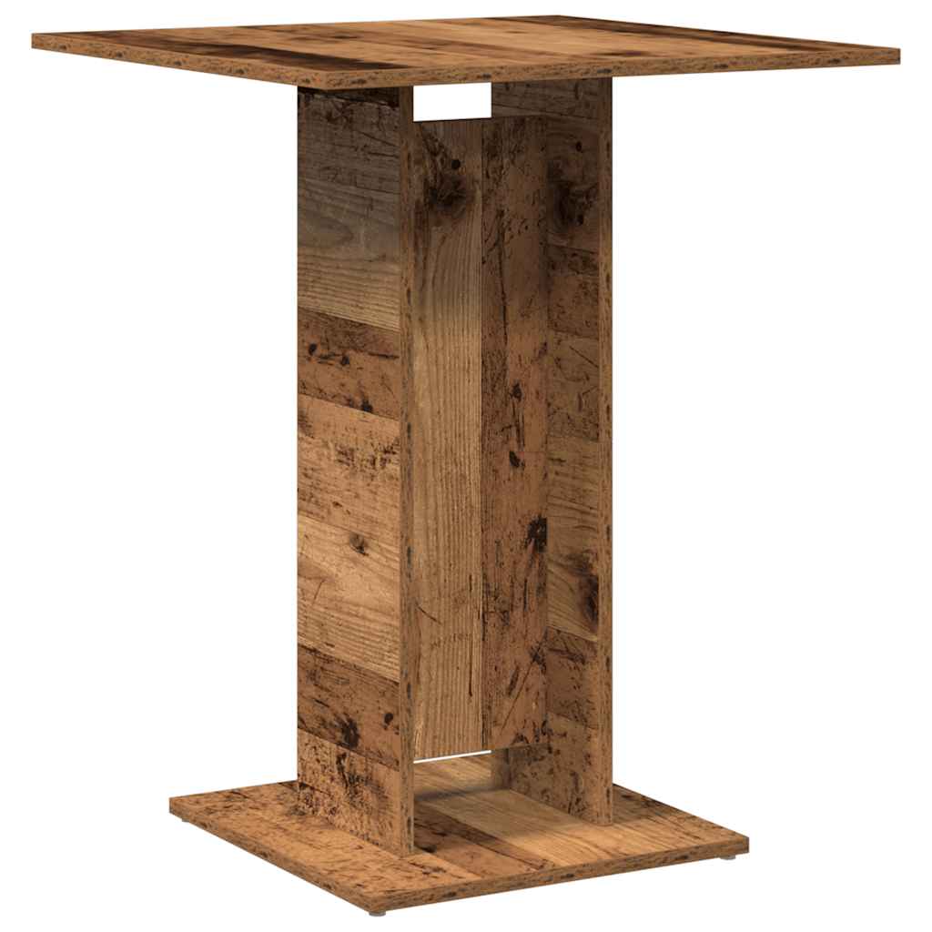 vidaXL Stolik bistro, stare drewno, 60x60x75 cm