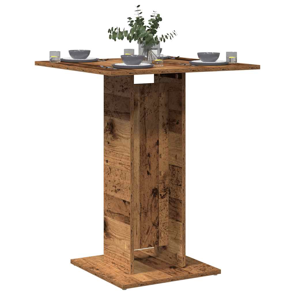 vidaXL Stolik bistro, stare drewno, 60x60x75 cm
