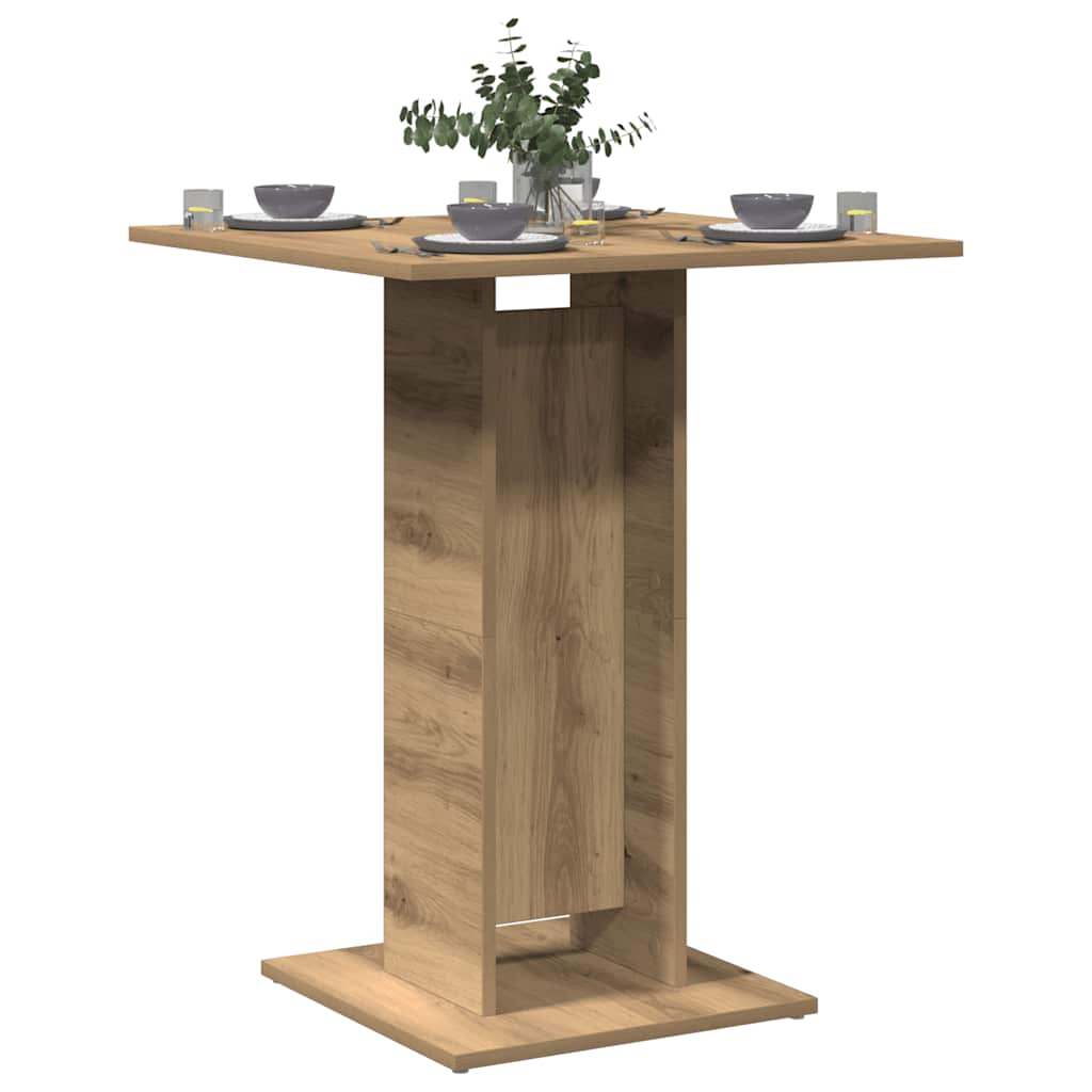 vidaXL Stolik bistro, dąb artisan, 60x60x75cm, materiał drewnopochodny