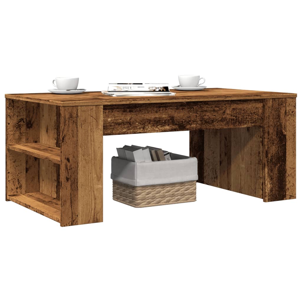 vidaXL Stolik kawowy, stare drewno, 102x55x42 cm