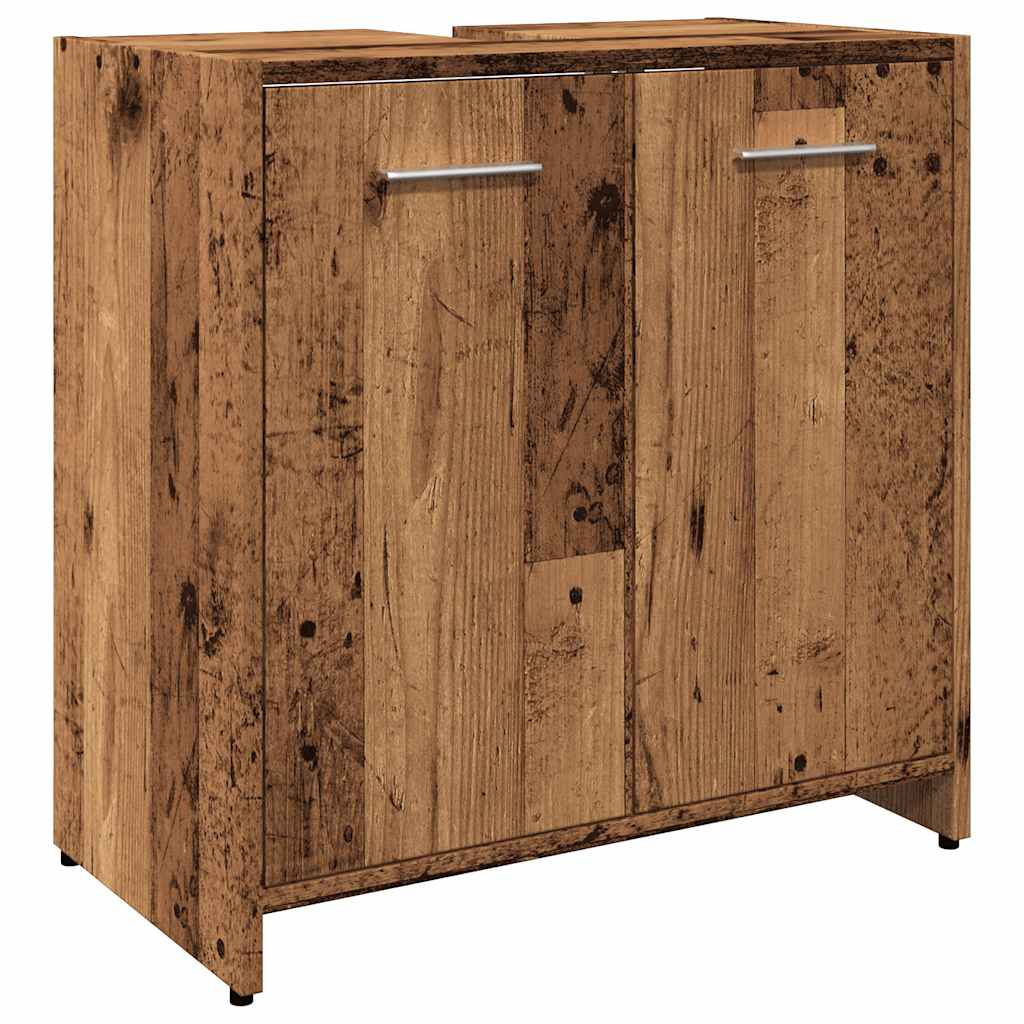 vidaXL Szafka pod umywalkę, stare drewno, 60x33x60 cm