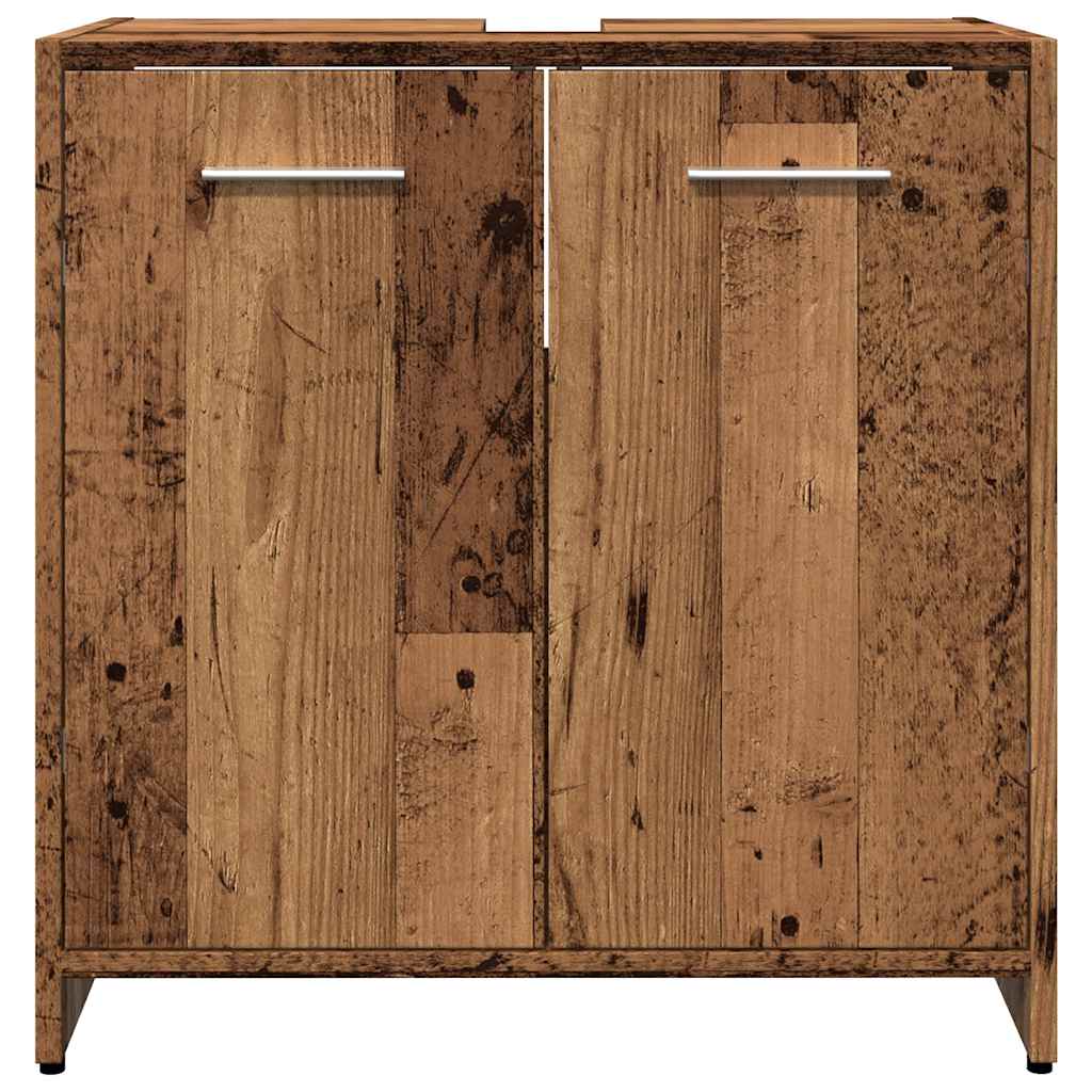 vidaXL Szafka pod umywalkę, stare drewno, 60x33x60 cm