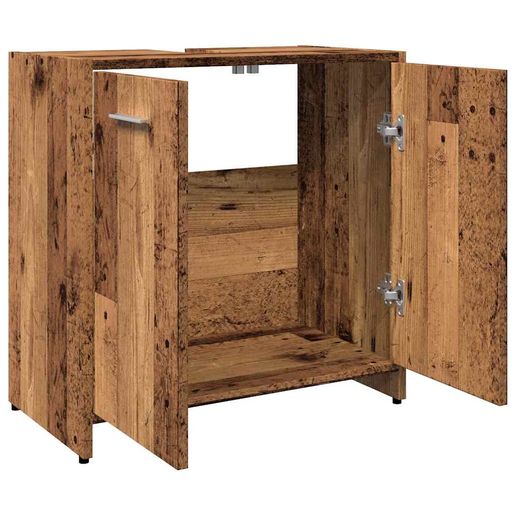 vidaXL Szafka pod umywalkę, stare drewno, 60x33x60 cm
