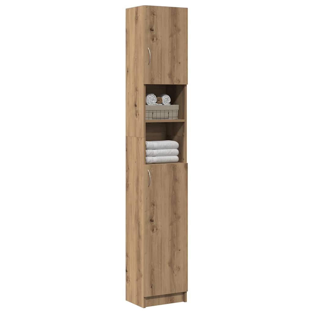 vidaXL Szafka łazienkowa Artisan Oak 32x25,5x190 cm Drewno konstrukcyjne