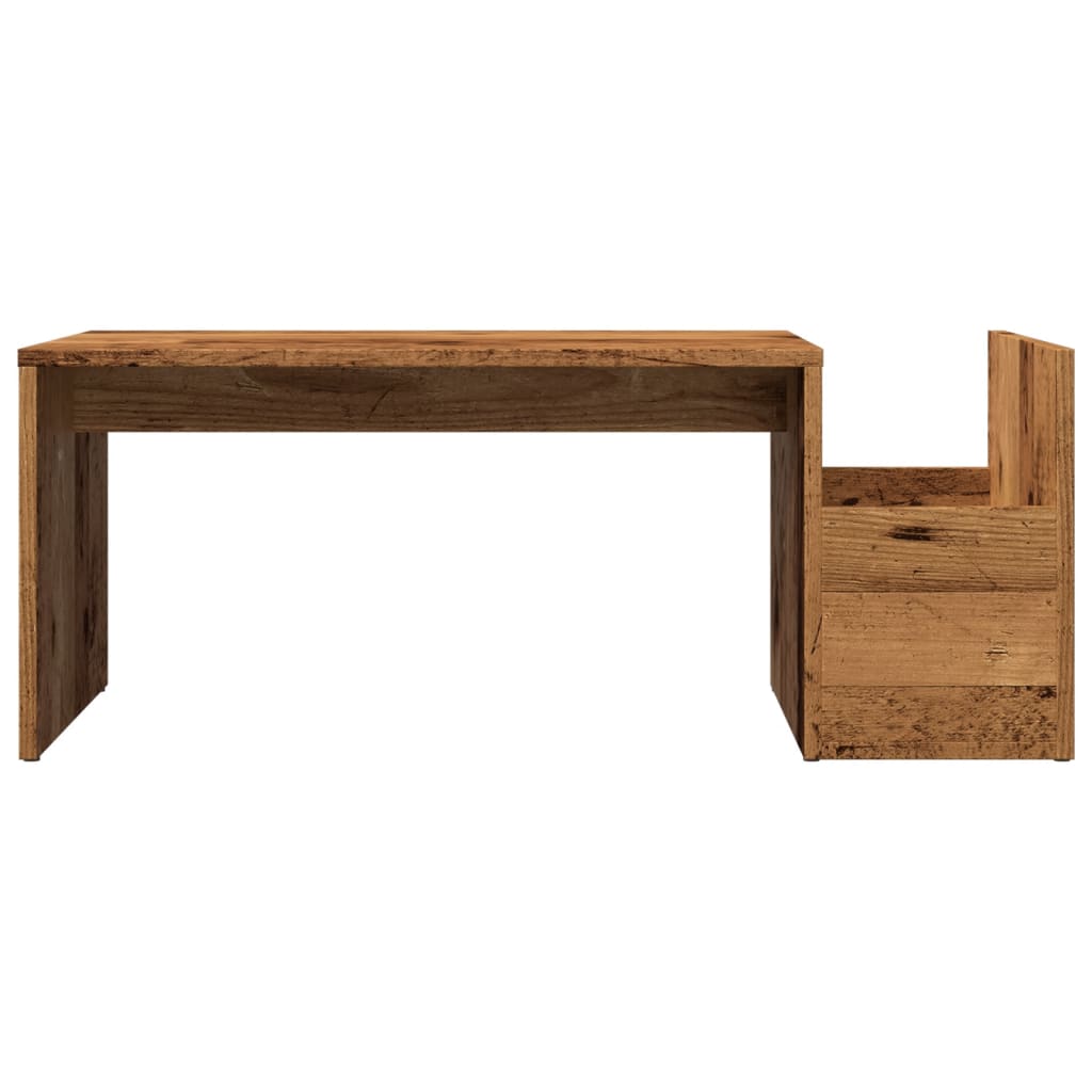 vidaXL Stolik kawowy, stare drewno, 90x45x35 cm