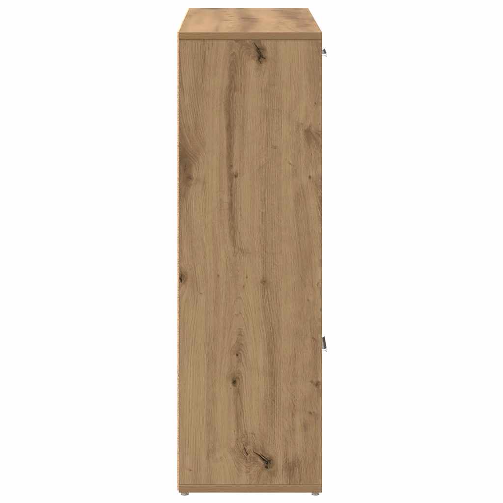 vidaXL Regał, dąb artisan, 90x28x90 cm, materiał drewnopochodny
