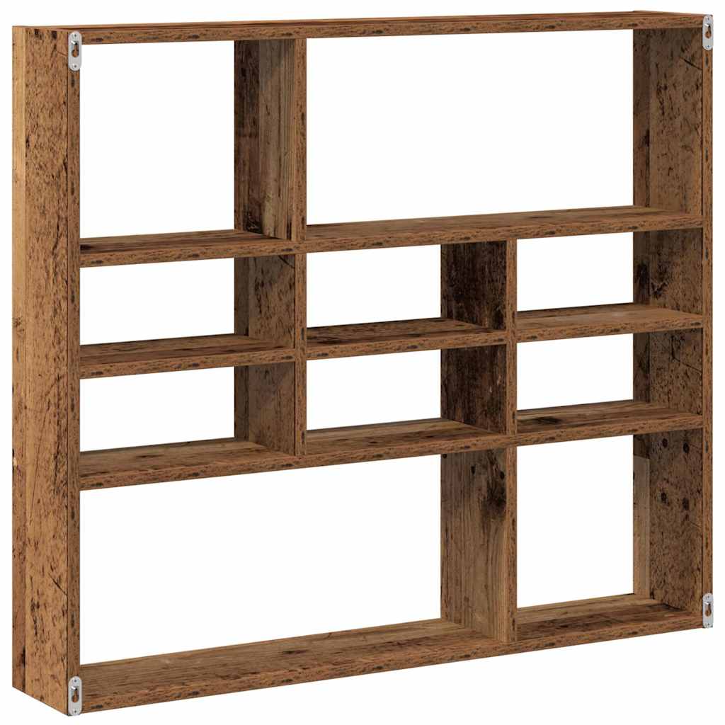 vidaXL Półka ścienna, stare drewno 90x16x78 cm materiał drewnopochodny