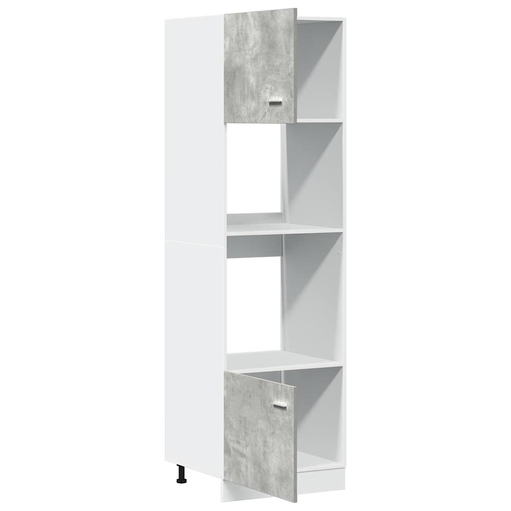 vidaXL Szafka na mikrofalówkę "Lyon" szarość betonu 60x57x207 cm płyta
