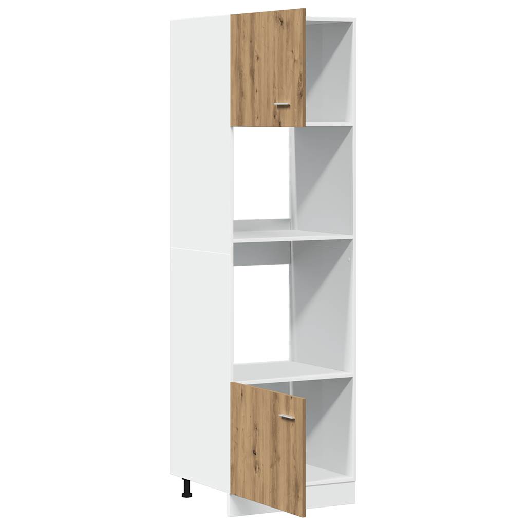 vidaXL Szafka pod kuchenkę mikrofalową "Lyon" Artisan Oak 60x57x207 cm