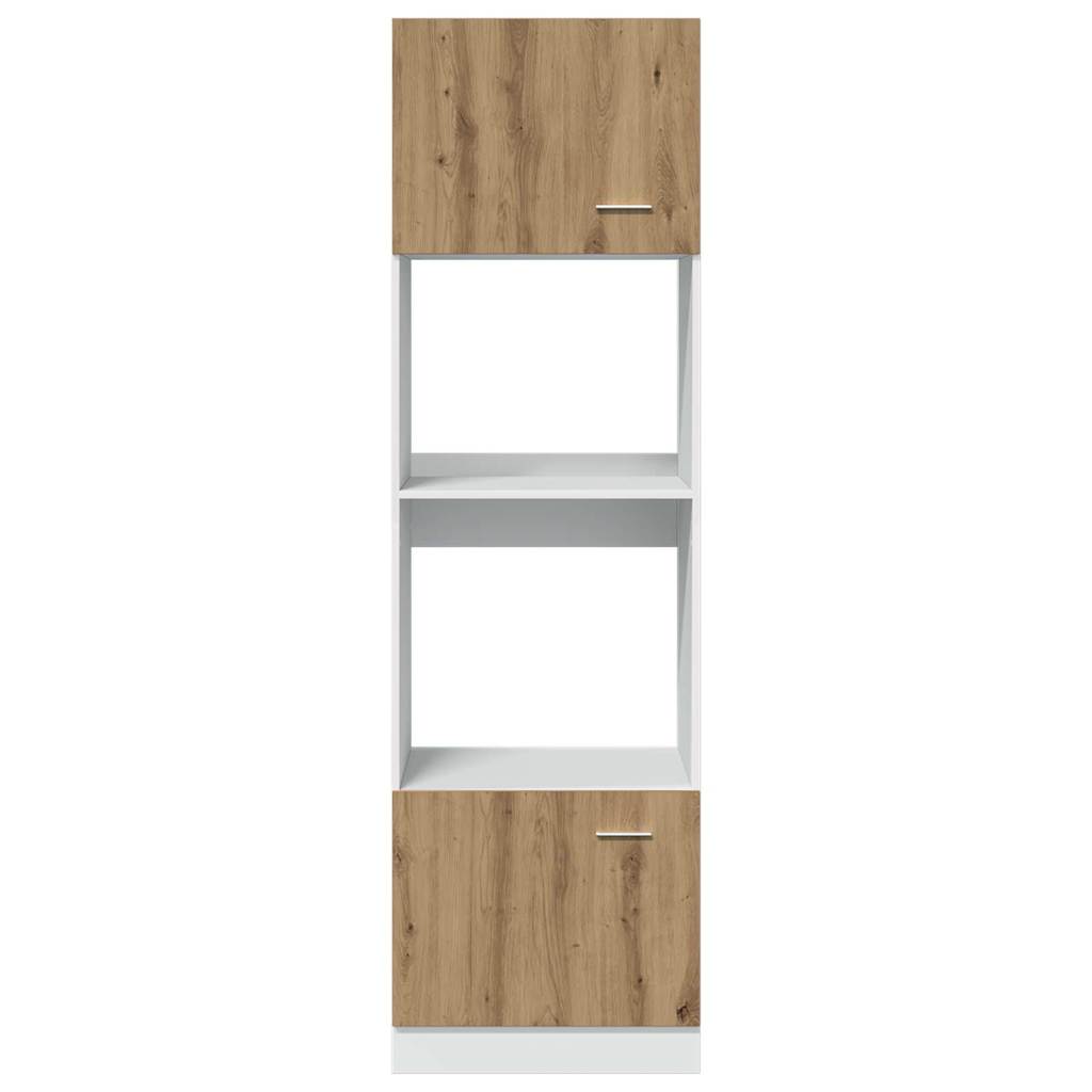 vidaXL Szafka pod kuchenkę mikrofalową "Lyon" Artisan Oak 60x57x207 cm