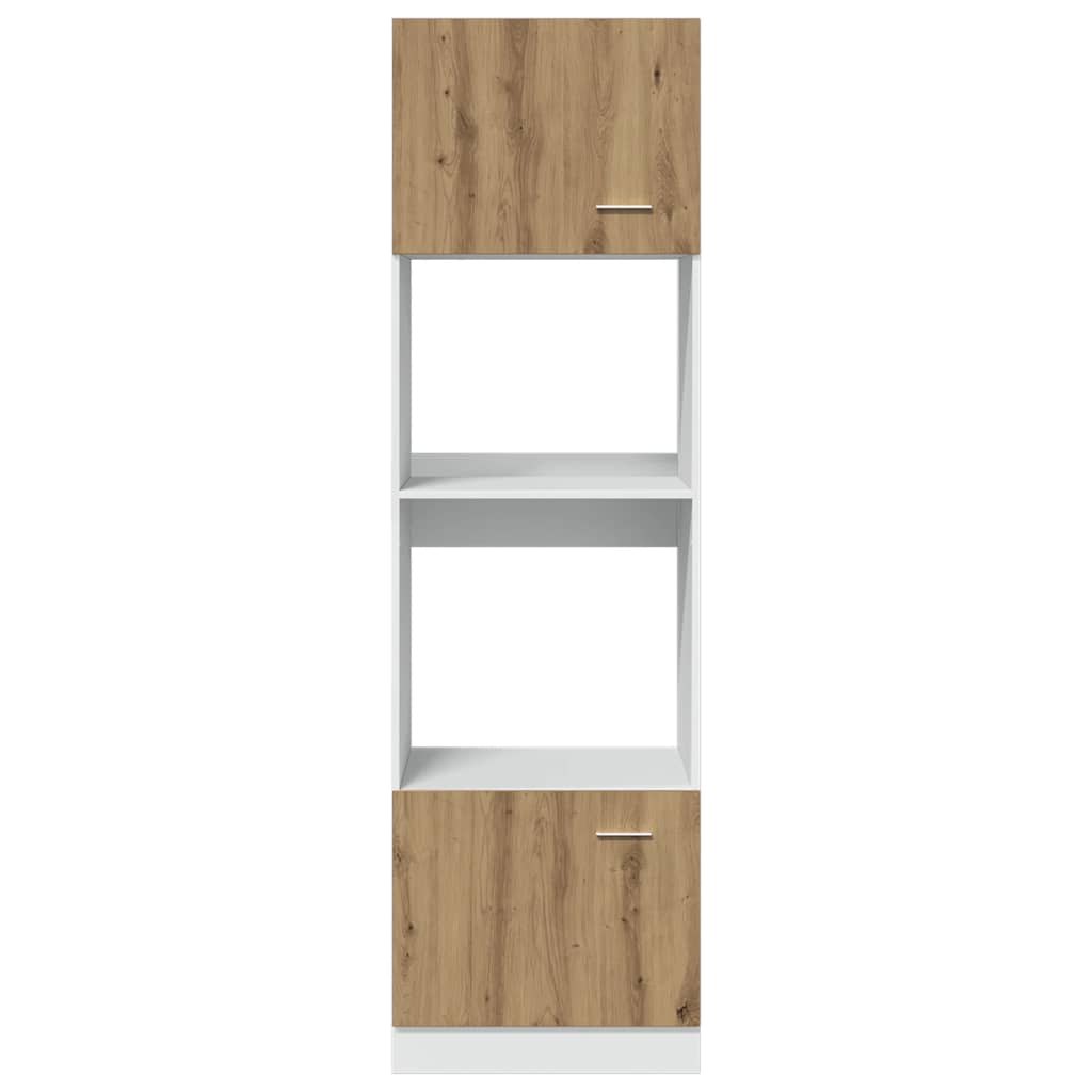 vidaXL Szafka pod kuchenkę mikrofalową "Lyon" Artisan Oak 60x57x207 cm