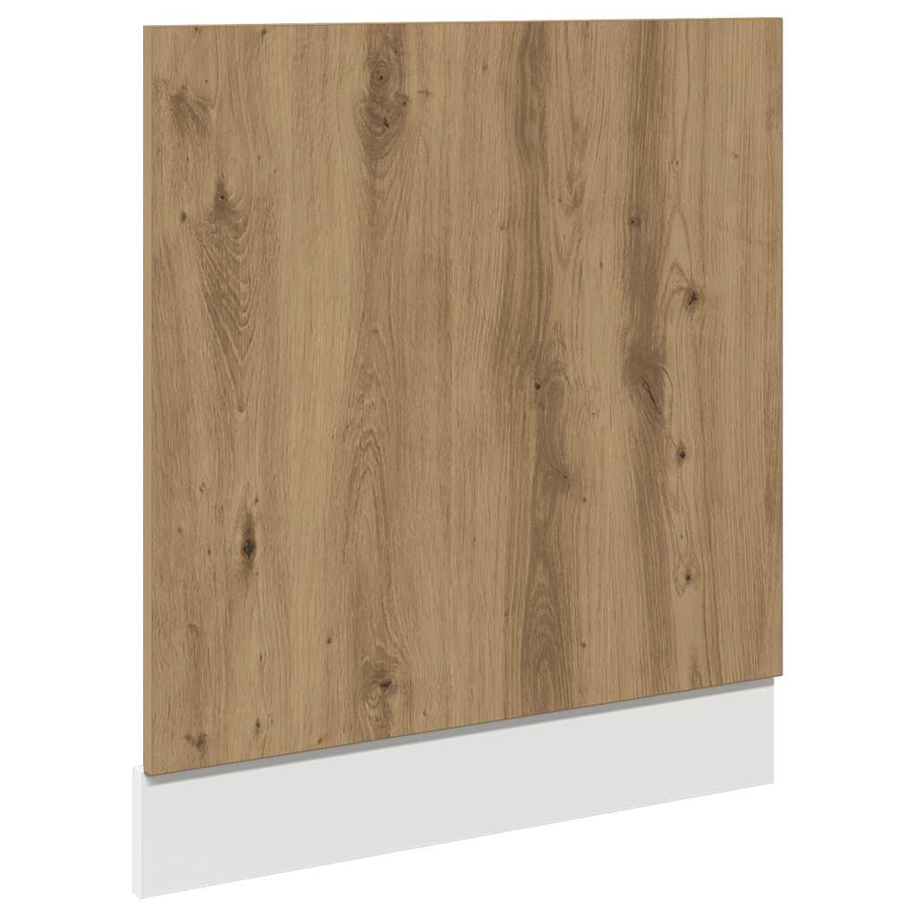 vidaXL Panel do zabudowy zmywarki "Lyon" kolor dąb artisan 60x15x67 cm