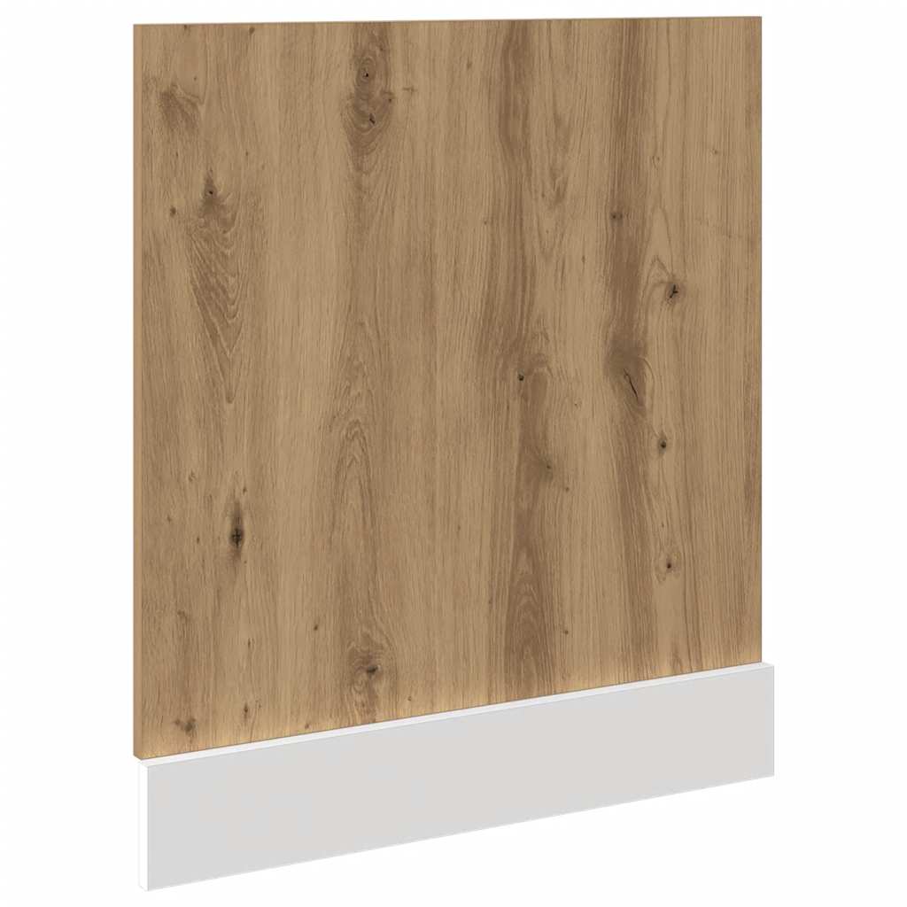 vidaXL Panel do zabudowy zmywarki "Lyon" kolor dąb artisan 60x15x67 cm