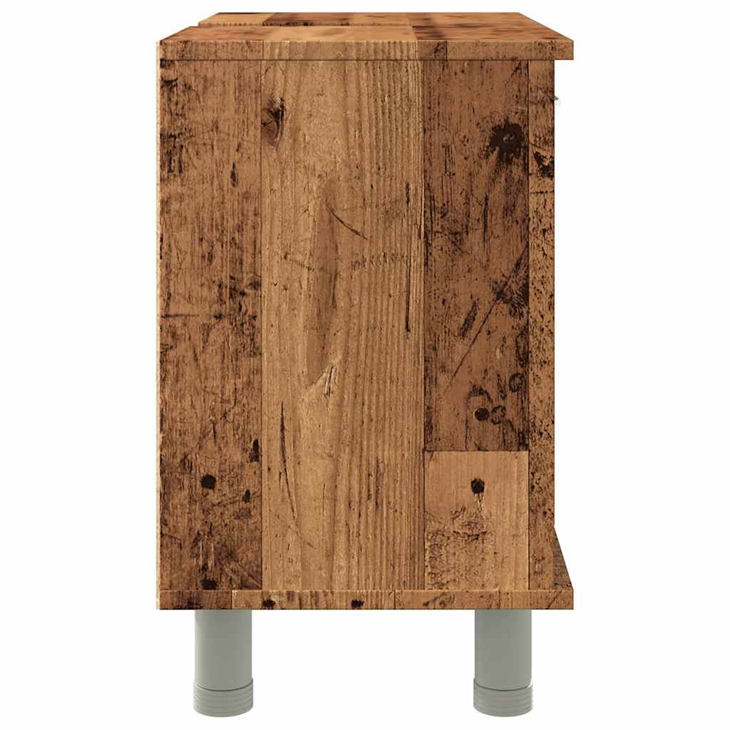vidaXL Szafka łazienkowa, stare drewno, 60x32x53,5 cm
