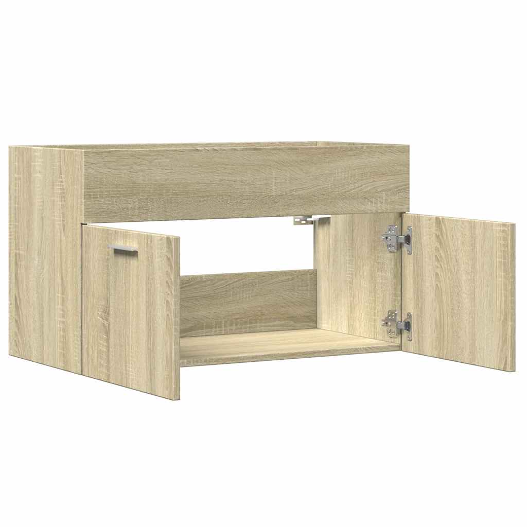 vidaXL Szafka pod umywalkę, dąb sonoma, 80x38,5x46 cm, płyta