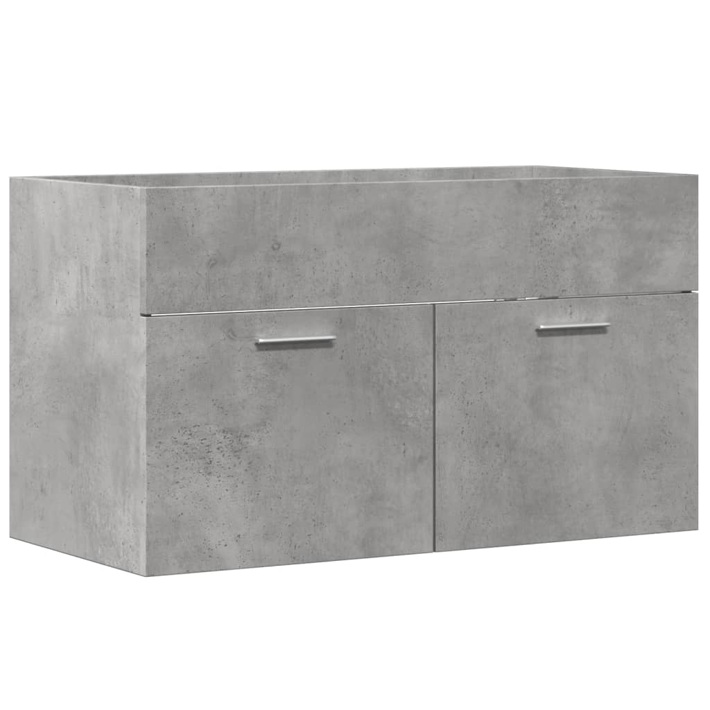 vidaXL Szafka pod umywalkę, szarość betonu, 80x38,5x46 cm, płyta