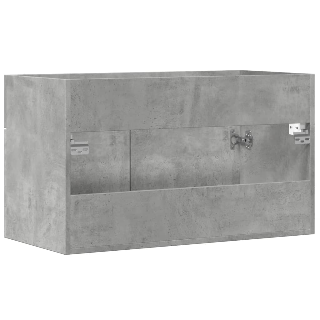 vidaXL Szafka pod umywalkę, szarość betonu, 80x38,5x46 cm, płyta