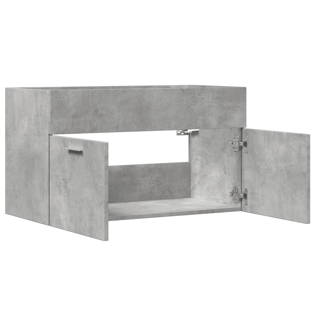 vidaXL Szafka pod umywalkę, szarość betonu, 80x38,5x46 cm, płyta