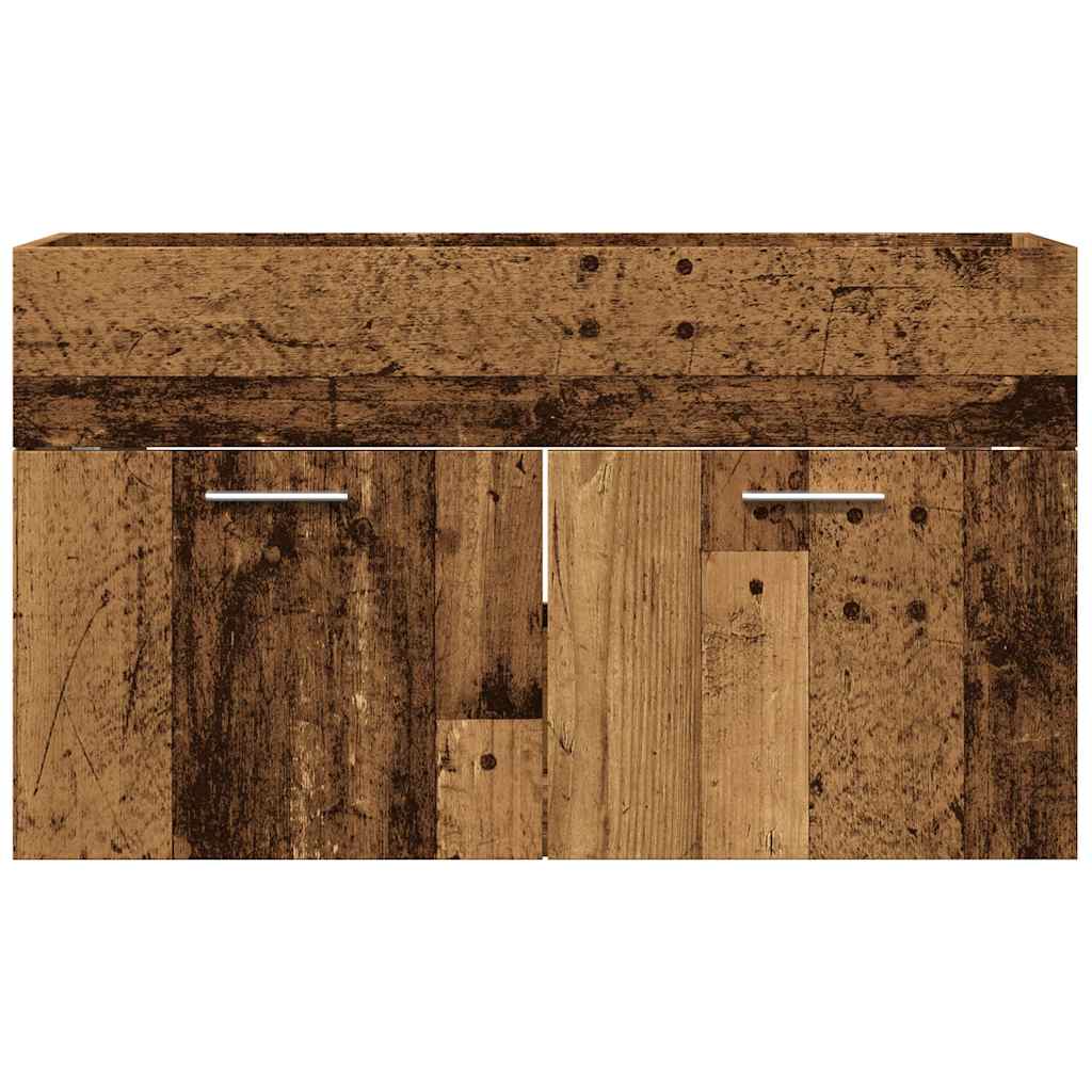 vidaXL Szafka pod umywalkę, stare drewno, 80x38,5x46 cm