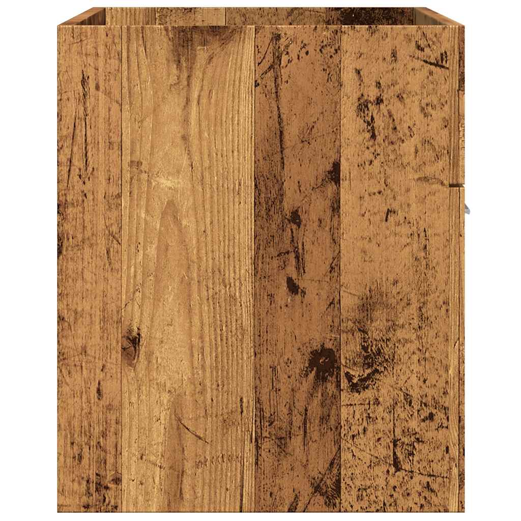 vidaXL Szafka pod umywalkę, stare drewno, 80x38,5x46 cm