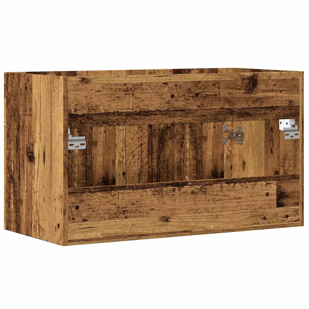 vidaXL Szafka pod umywalkę, stare drewno, 80x38,5x46 cm