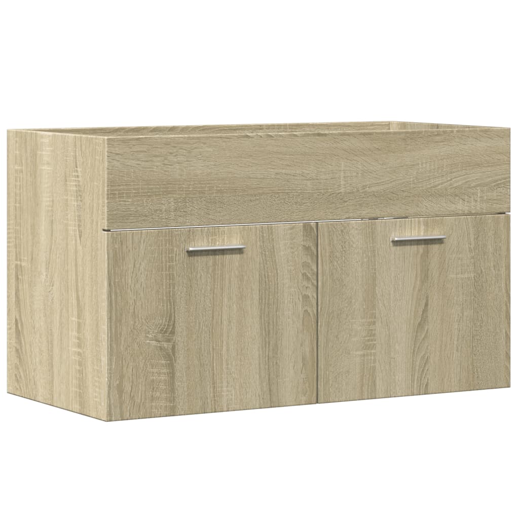 vidaXL Szafka pod umywalkę, dąb sonoma, 90x38,5x46 cm