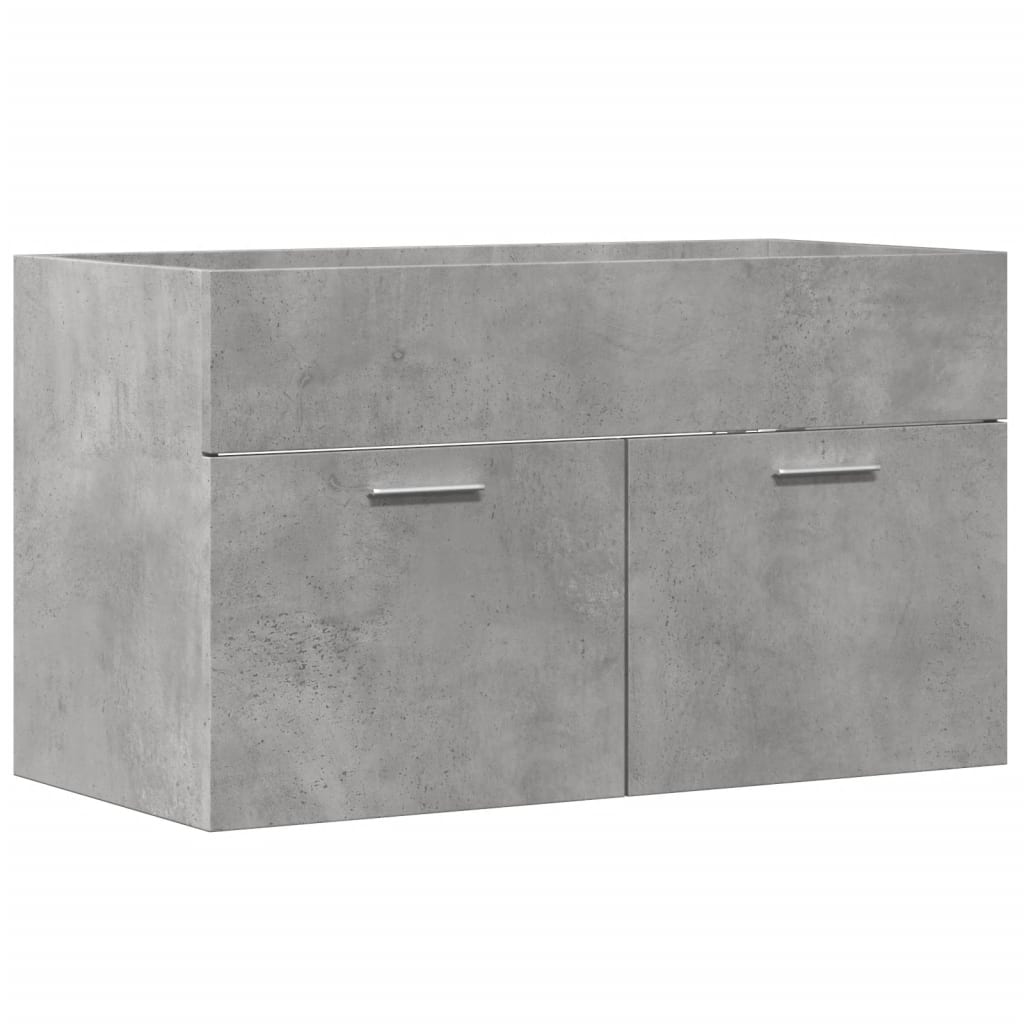 vidaXL Szafka pod umywalkę, szarość betonu, 90x38,5x46 cm