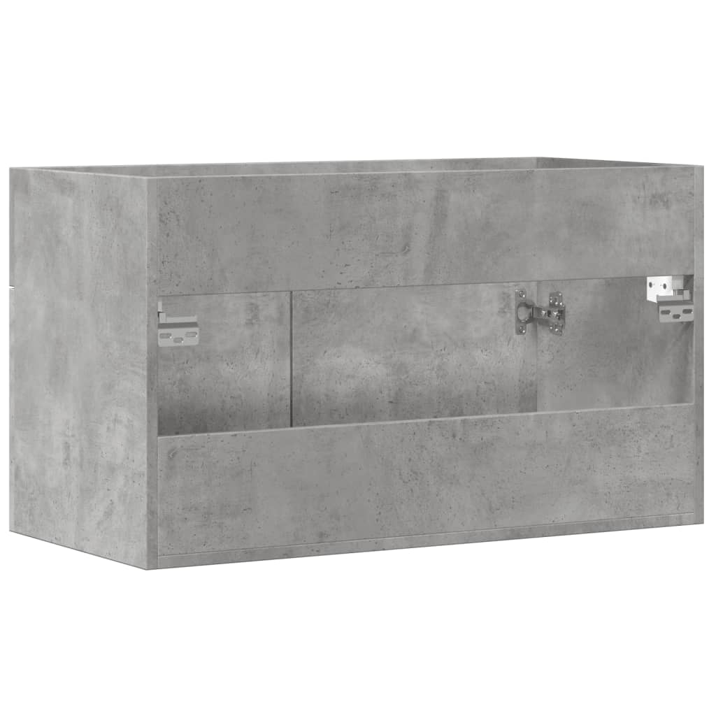 vidaXL Szafka pod umywalkę, szarość betonu, 90x38,5x46 cm