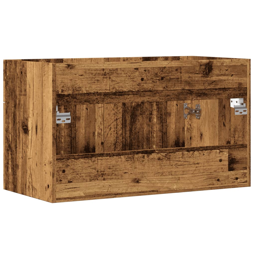 vidaXL Szafka pod umywalkę, stare drewno, 90x38,5x46 cm