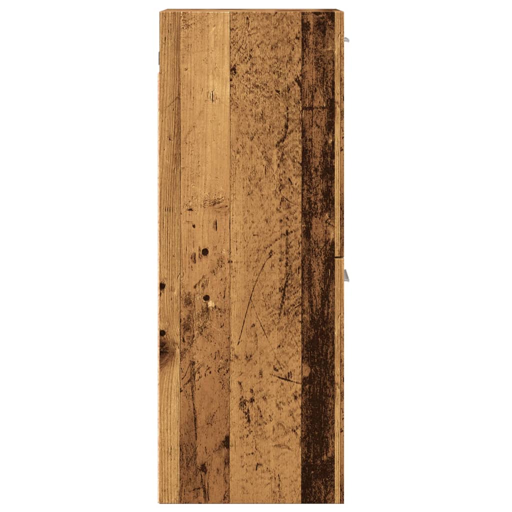 vidaXL Wisząca szafka łazienkowa, stare drewno, 30x30x80 cm