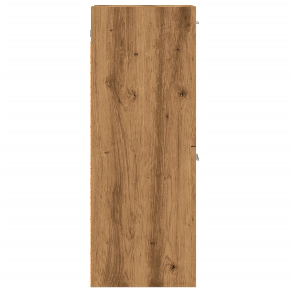 vidaXL Wisząca szafka łazienkowa, dąb artisian, 30x30x80 cm