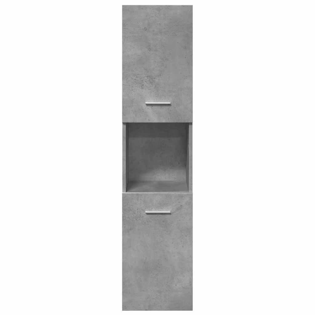 vidaXL Wisząca szafka łazienkowa, szarość betonu, 30x30x130 cm