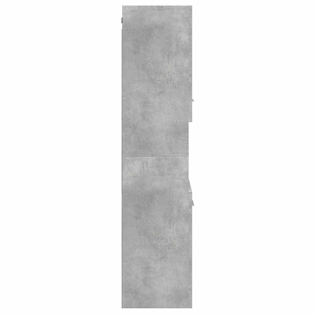 vidaXL Wisząca szafka łazienkowa, szarość betonu, 30x30x130 cm