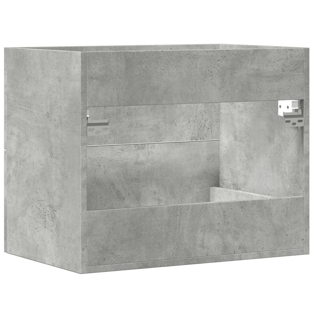 vidaXL Szafka pod umywalkę, szarość betonu, 60x38,5x48 cm, płyta