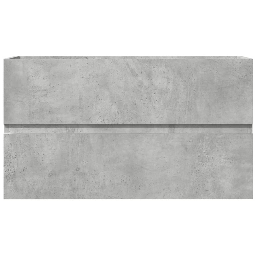 vidaXL Wisząca szafka łazienkowa, szarość betonu, 80x38,5x45 cm
