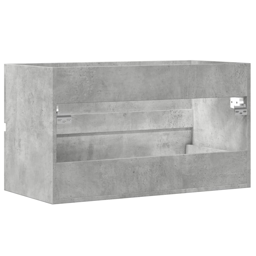 vidaXL Wisząca szafka łazienkowa, szarość betonu, 80x38,5x45 cm