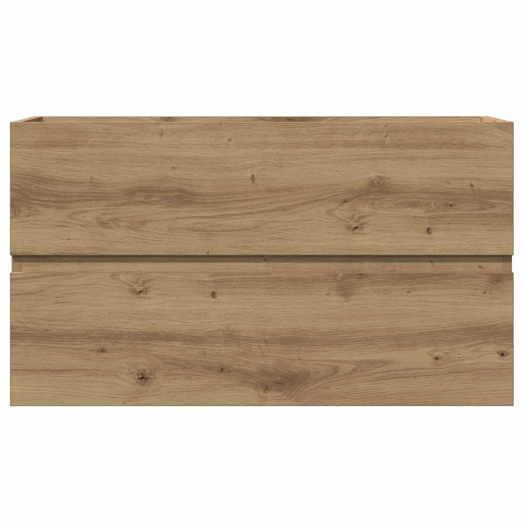 vidaXL Wisząca szafka łazienkowa, dąb artisian, 80x38,5x45 cm