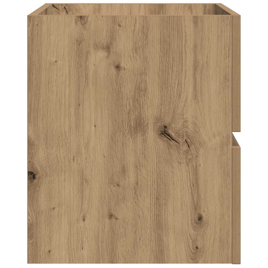 vidaXL Wisząca szafka łazienkowa, dąb artisian, 80x38,5x45 cm