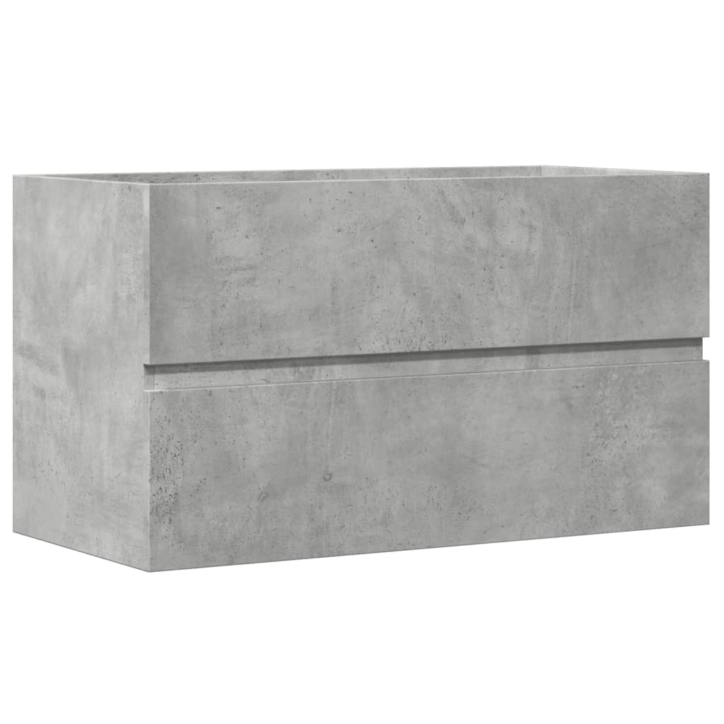 vidaXL Szafka pod umywalkę, szarość betonu, 90x38,5x45 cm, płyta