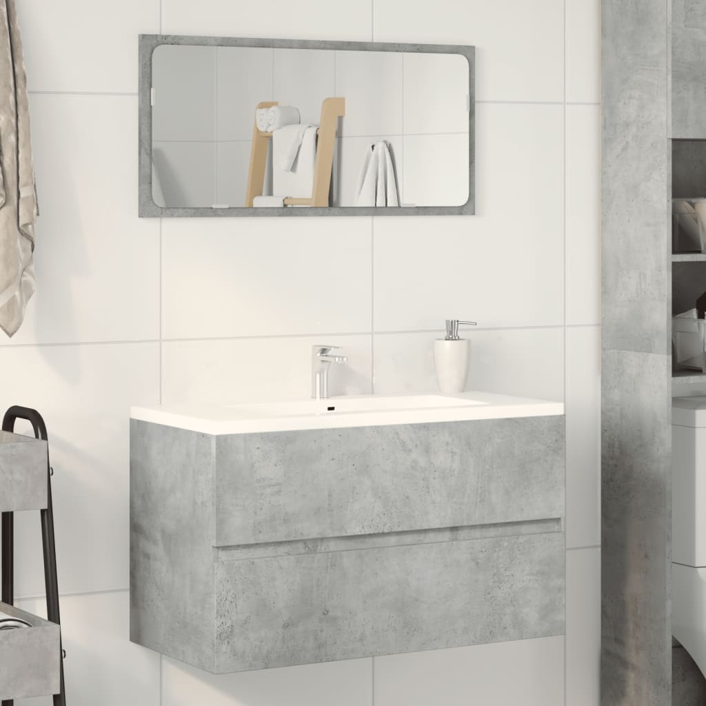 vidaXL Szafka pod umywalkę, szarość betonu, 90x38,5x45 cm, płyta